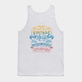 64 Years old Vintage 1958 Limited Edition 64th Birthday Tank Top